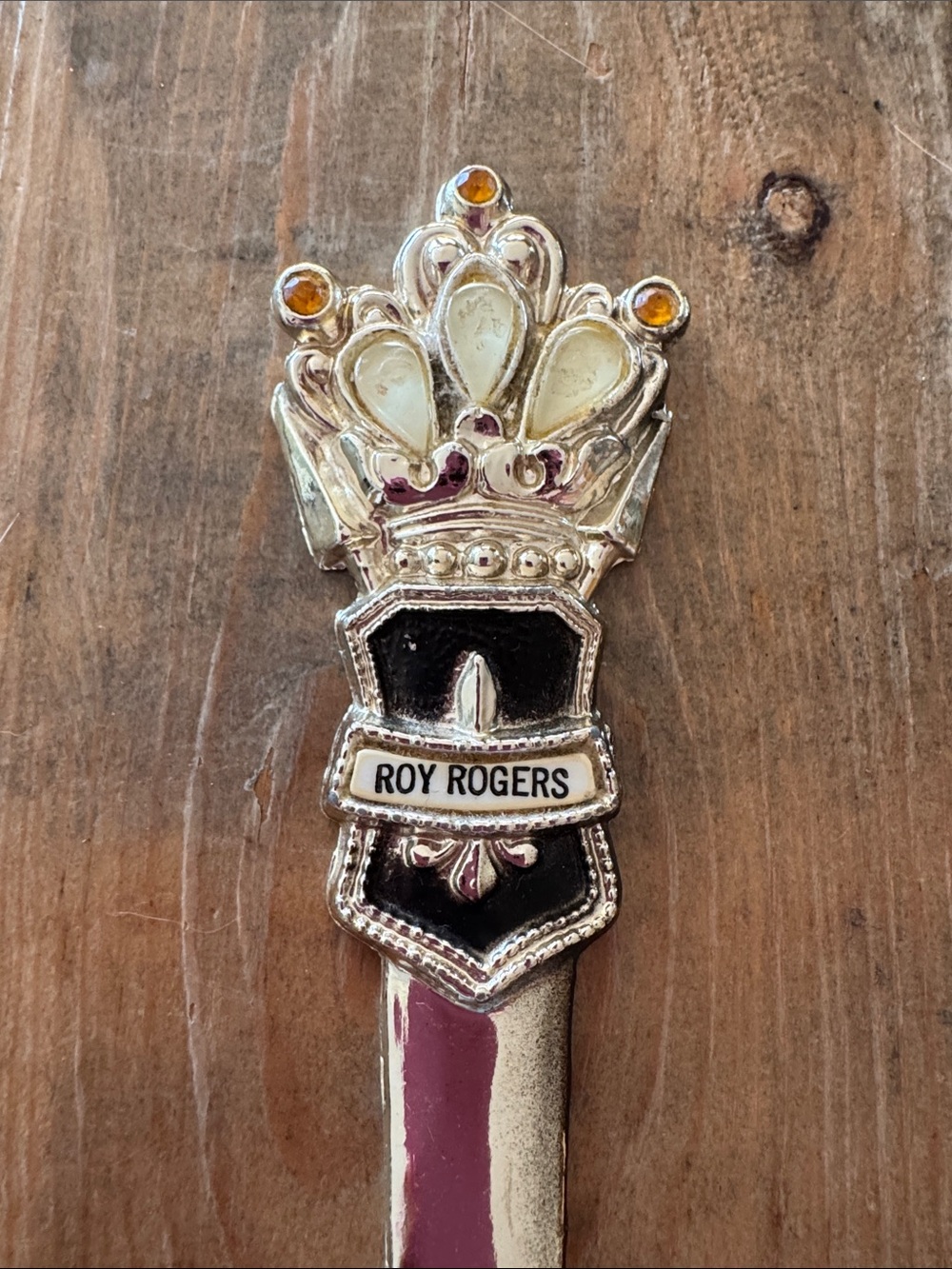 Roy Rogers Black, Silver and Yellow Crown Letter Opener